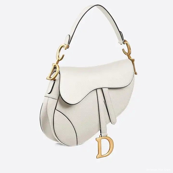 Cheap White Dior Calfskin Saddle Grained Bag 0630 Luxury